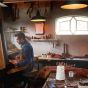 Witloft leren keukenschort | Luxury For Men
