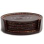 WM BROWN SET OF 4 COASTERS WITH CASE
