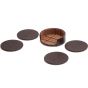 WM BROWN SET OF 4 COASTERS WITH CASE