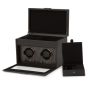 WOLF Axis Double Watch Winder With Storage - Powder Coat