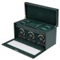 WOLF British Racing Remontoir De Montre Triple Avec Rangement - Vert