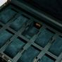 WOLF British Racing 10 Piece Watch Box With Storage - Green