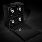 WOLF British Racing 4 Piece Watch Winder - Black