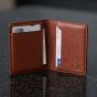 Woolnut Leather Bifold Wallet - Cognac