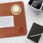 Leather Desk Mat Cognac - Action Beats Perfection