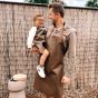 Xapron Kansas Rust leather apron duo