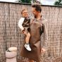 Xapron Kansas Rust leather apron duo