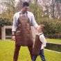 Xapron Kansas Rust leather apron duo