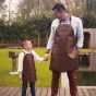 Xapron Kansas Rust leather apron duo