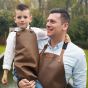 Xapron Kansas Rust leather apron duo