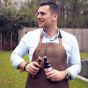 Xapron Kansas Rust leather apron duo