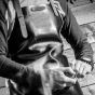 Xapron Utah black leather apron