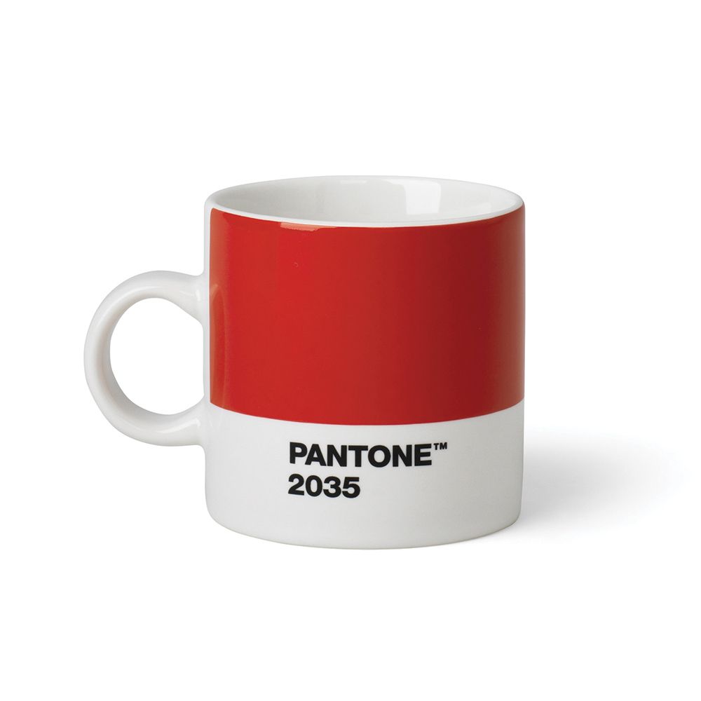 120 ml Small Coffee Cup Copenhagen design Pantone Espresso Ceramic 2035 Red fine China 6.2 cm 