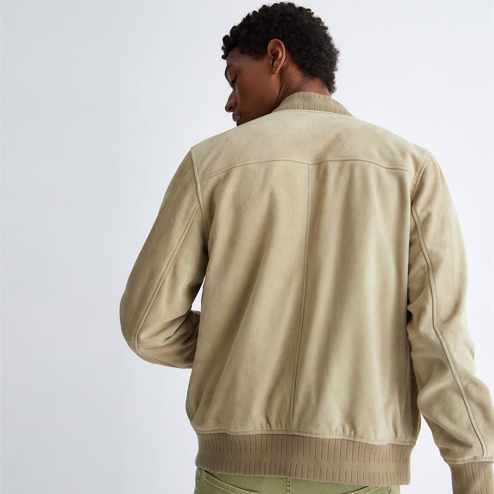 Liu Jo Bomberjacke aus Veloursleder - Beige