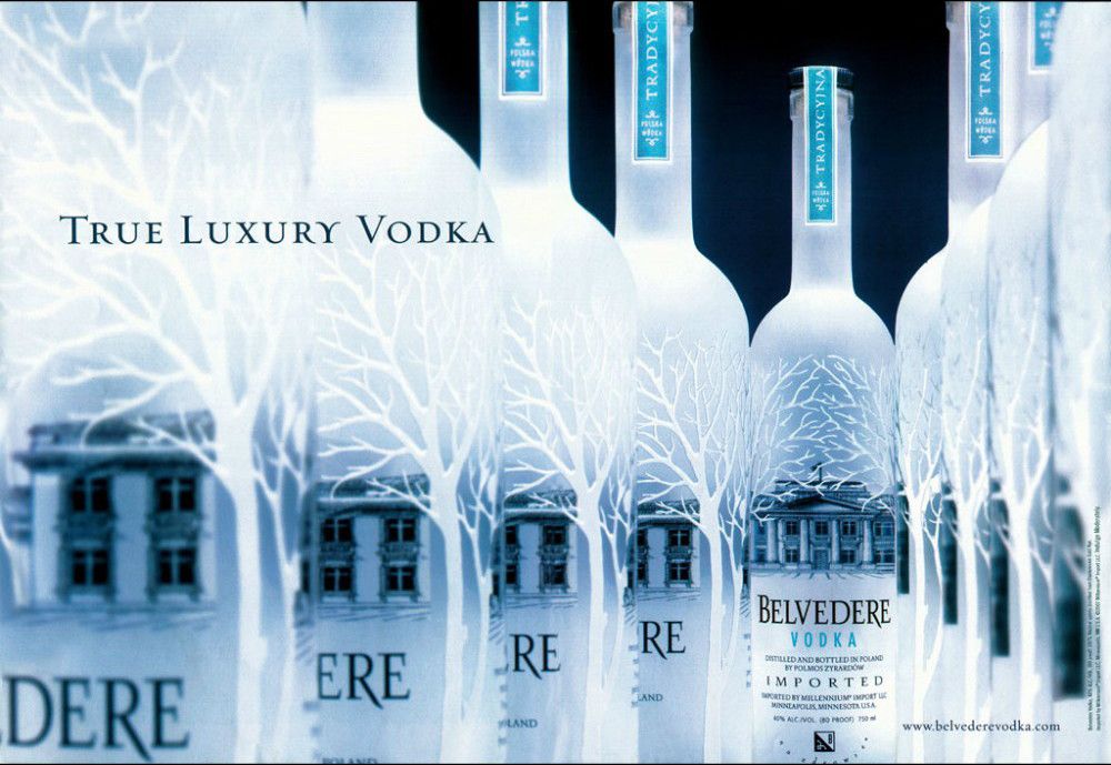 Vodka Belvedere Flasche mit 1,75 L mit LED