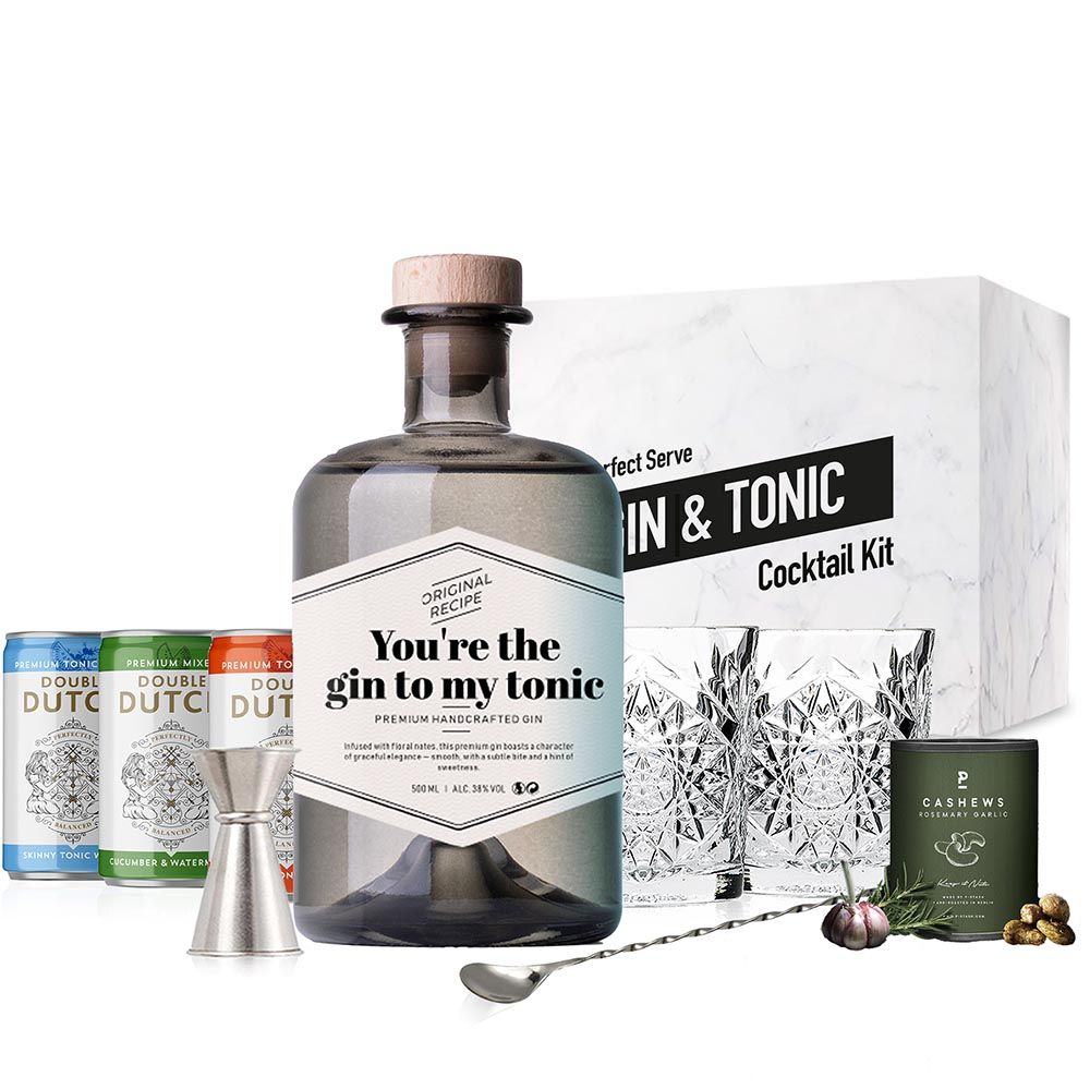 Gin & Tonic Cocktail Kit - The Cocktail Box Co. Premium Cocktail Kits -  Make Hand Crafted Cocktails. Great Gift for Any Cocktail Lover and Makes  The