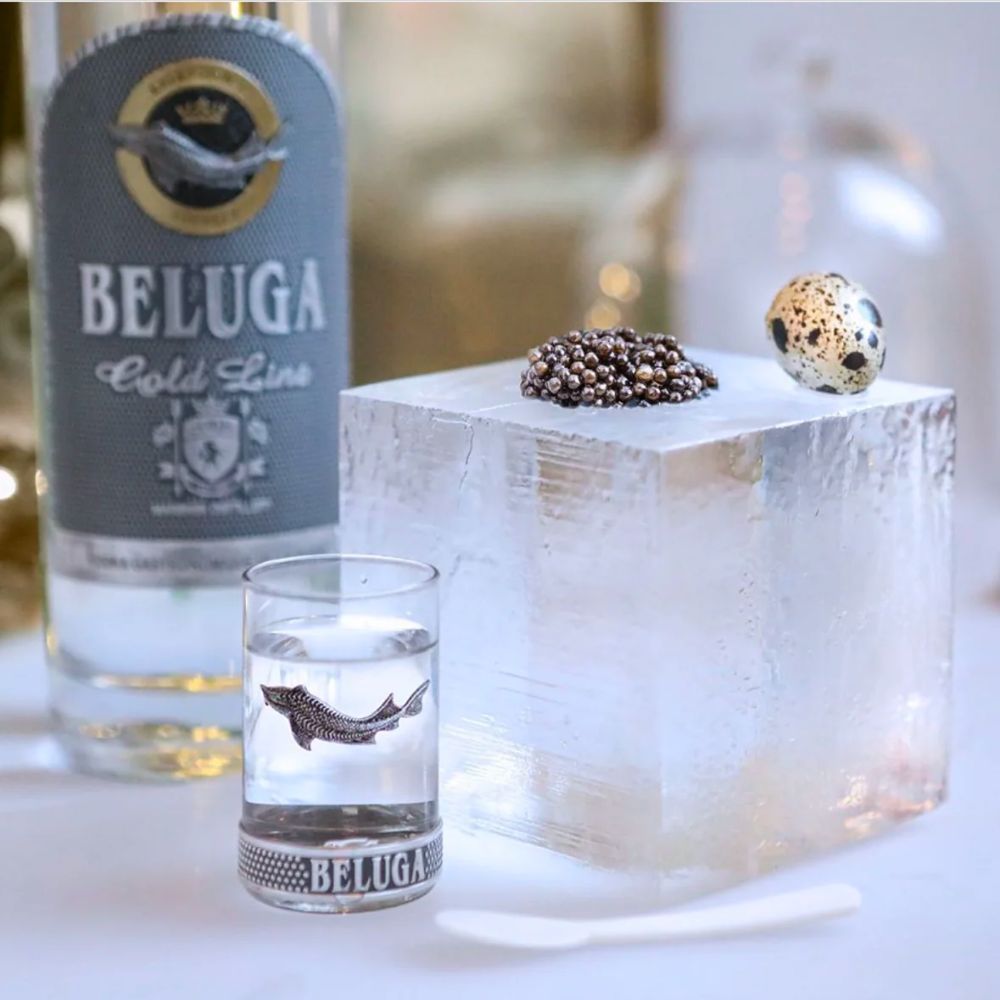 Beluga Gold Line Vodka Leather Gift Box