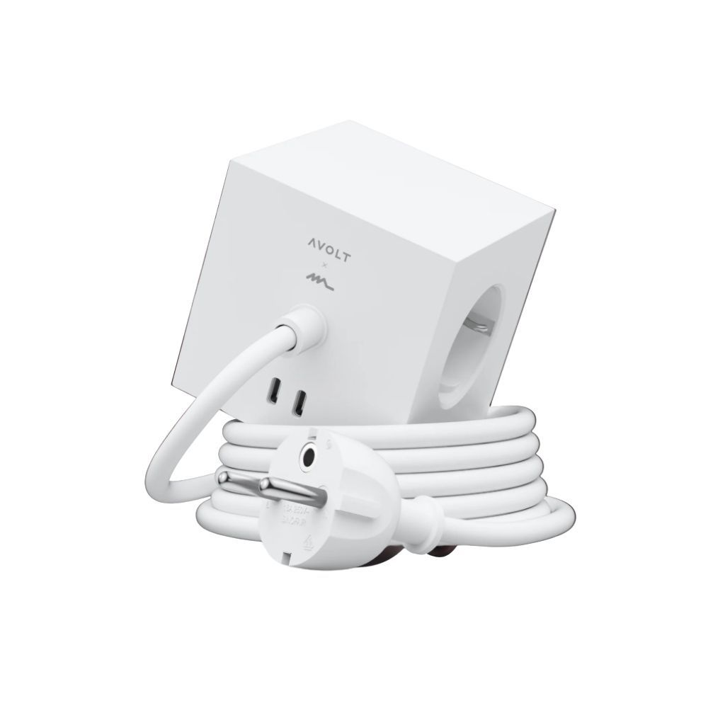 Avolt Square 1 Power Cube - Opal White