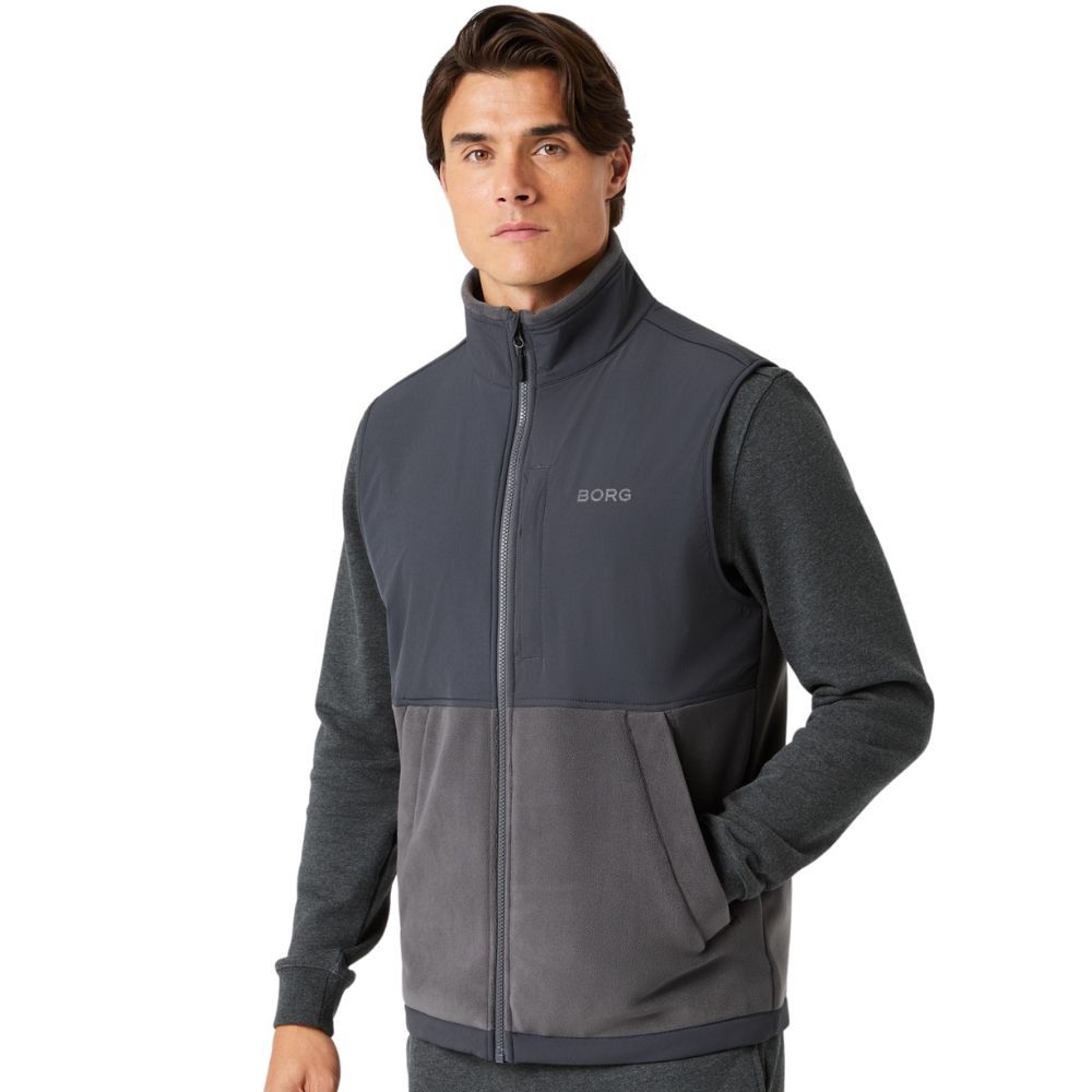 Björn Borg Borg Fleece Hybrid Vest - Asphalt Grey