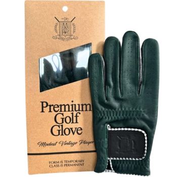 Modest Vintage Player Pro Houndstooth Cabretta Leather Golf Gloves - Green / Black