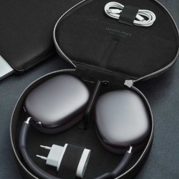 Woolnut Lederetui Für AirPods Max 2 - Schwarz