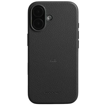 Woolnut Leather Case for iPhone 17 - Black