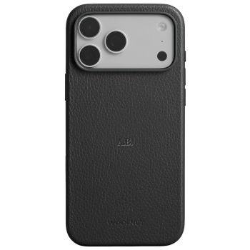 Woolnut Leather Case for iPhone 17 Pro Max - Black