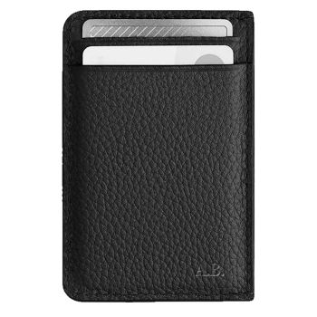Woolnut Leather Card Holder - Black