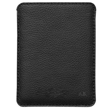 Woolnut Leather Sleeve for Passports - Black