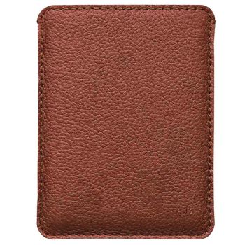 Woolnut Leather Sleeve for Passports - Cognac