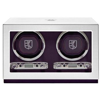 WOLF Silver Double Watch Winder