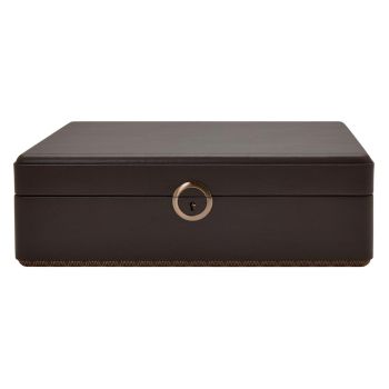 WOLF Earth 5-teilige Uhrenbox Mit Stauraum - Kaffee