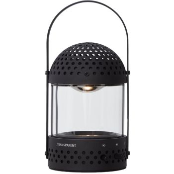 Transparent Light Wireless Bluetooth Sound Speaker - Black 