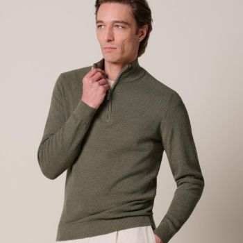 Profuomo Pullover Half Zip - Green