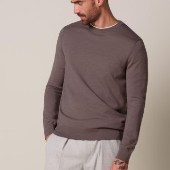 Profuomo Merino Pullover - Aubergine