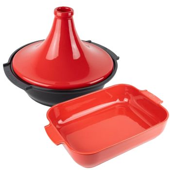 Peugeot Tajine & Oven Set - Red