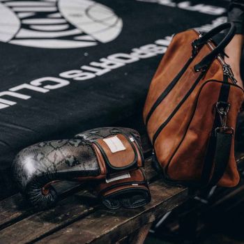 Modest Vintage Player Leder Boxhandschuhe - Schwarze Schlangenhaut
