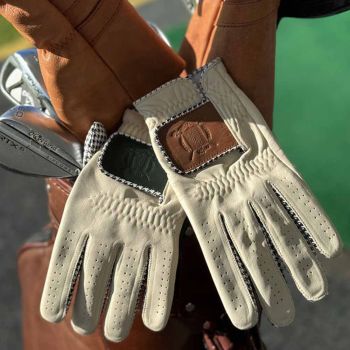 Modest Vintage Player Leder Carbretta Golfhandschuh - Braun/Creme