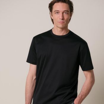 Profuomo Pima Katoenen T-shirt - Zwart