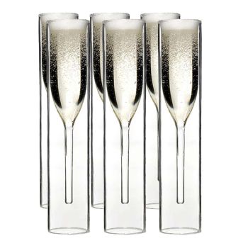 Dubbelväggiga champagneflaskor - set om 6