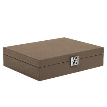 Hector Saxe Set De Poker En Cuir - Taupe
