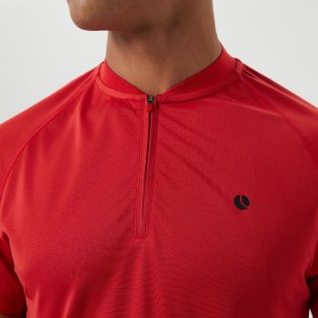 Björn Borg Ace Performance Polo mit Reißverschluss - Rot