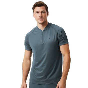 Björn Borg Ace Performance Polo mit Reißverschluss - Korallenblau