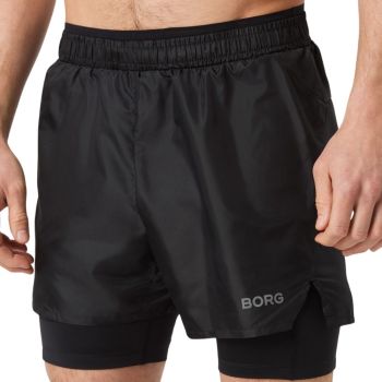 Björn Borg Borg Running 2-in-1 Shorts - Black