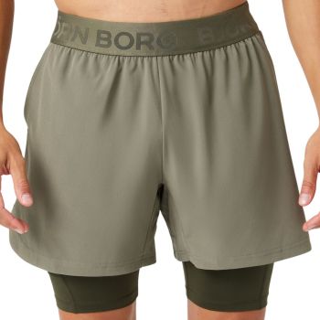Björn Borg Borg 2-in-1 Shorts - Olive Green