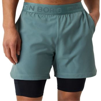 Björn Borg Borg 2-in-1 Shorts - Balsam Green