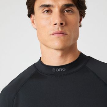 Björn Borg Borg Langarmshirt mit Stehkragen – Schwarz