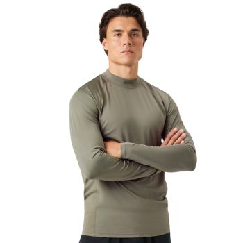 Björn Borg Borg Mock Neck Long Sleeve T-Shirt - Olive Green