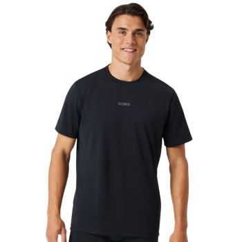 Björn Borg Borg Performance T-Shirt z perforacjami - Czarny