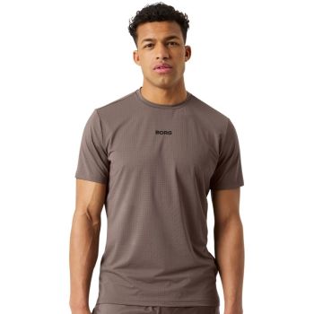 Björn Borg Borg Performance T-shirt z perforacjami - Taupe